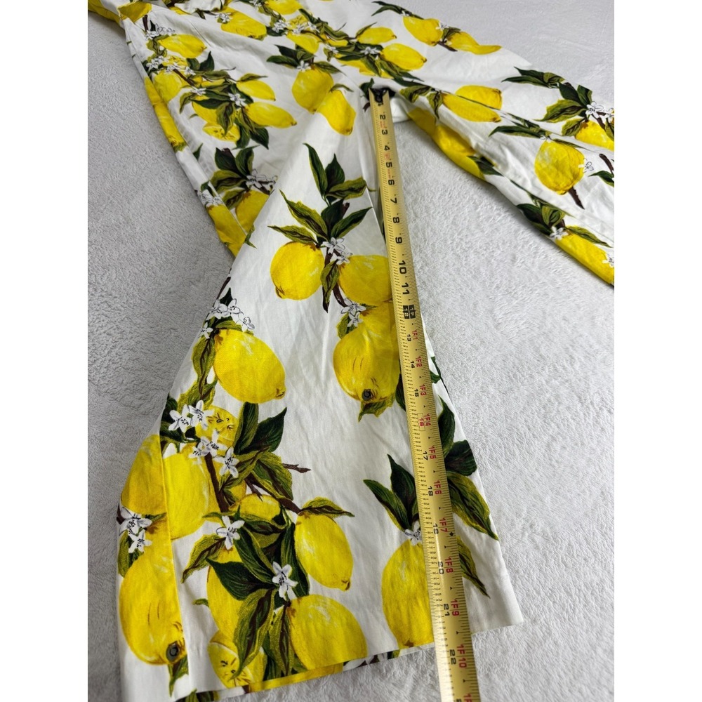 English Factory Jumpsuit Womens S White Yellow Lemon Print Tie Strapless Knotted - Picture 10 of 13